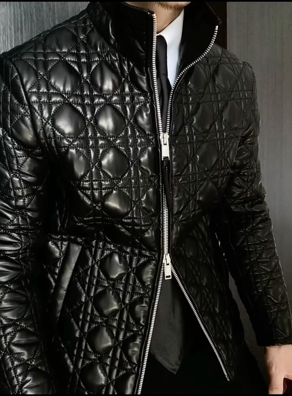 Fashionable genuine leather jacket