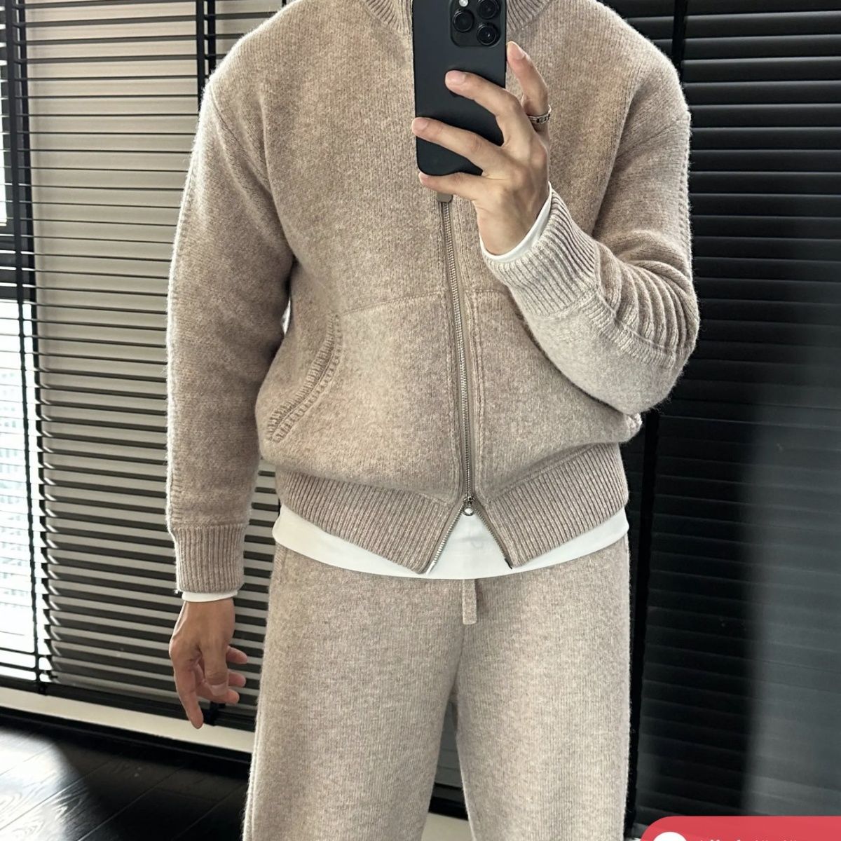 Cozy Knit Double-Zip Set