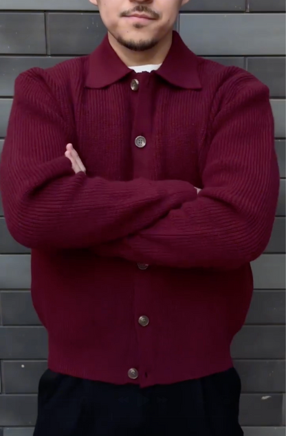 All season Essential - Knit Collar Cardigan