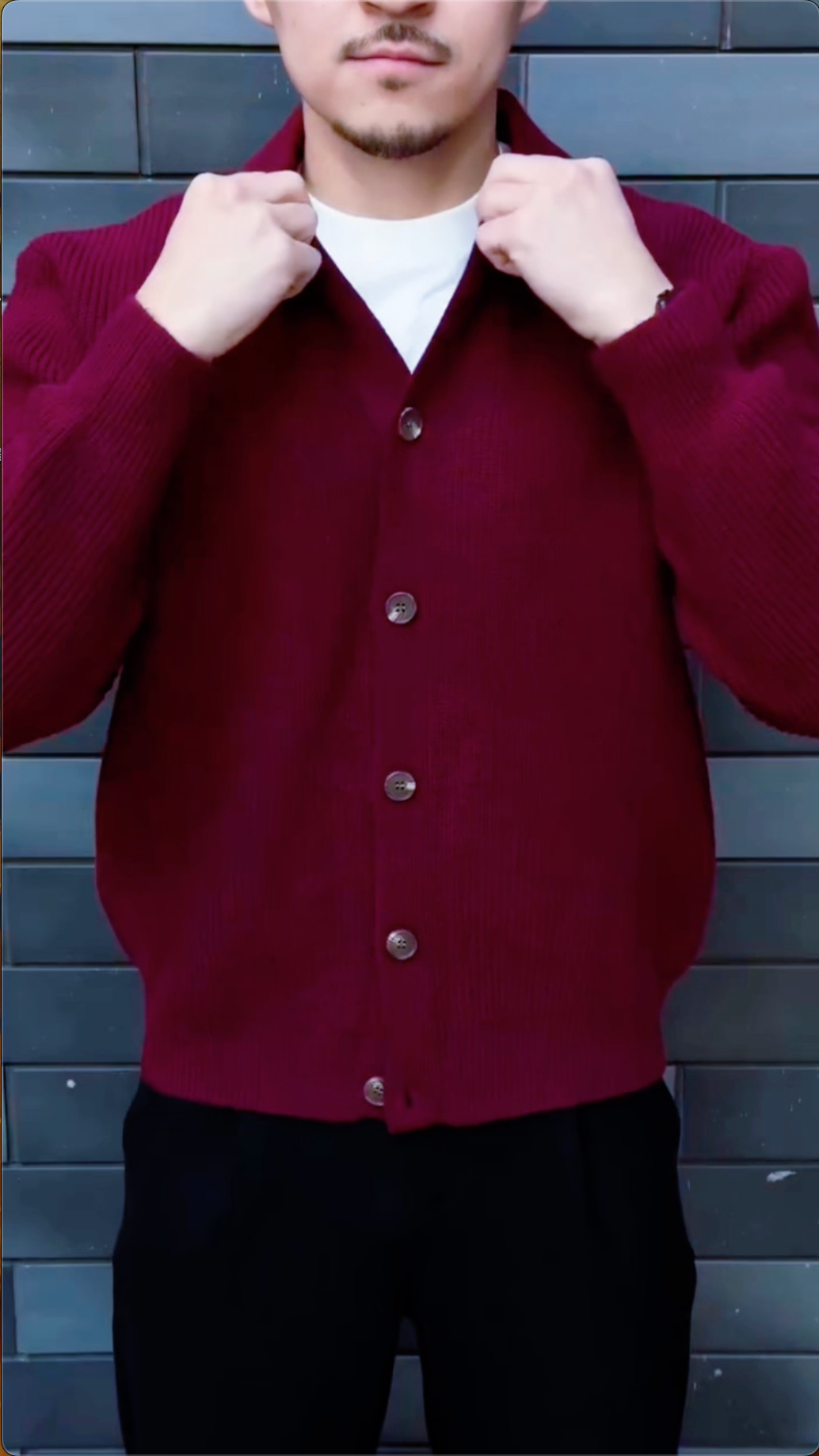 All season Essential - Knit Collar Cardigan