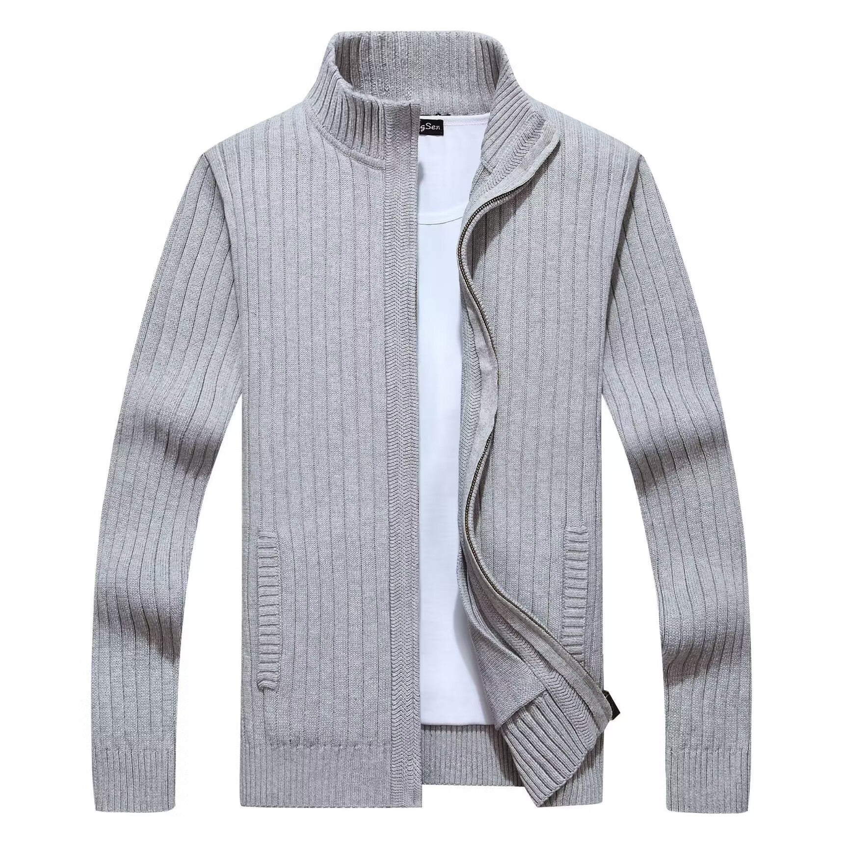 TrendFlex Knit Zip Sweater