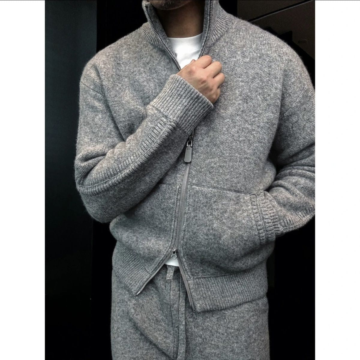 Cozy Knit Double-Zip Set
