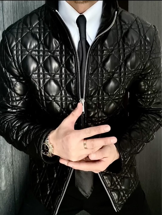 Fashionable genuine leather jacket