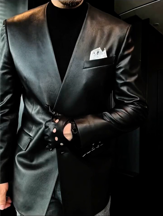 Fashionable genuine leather jacket