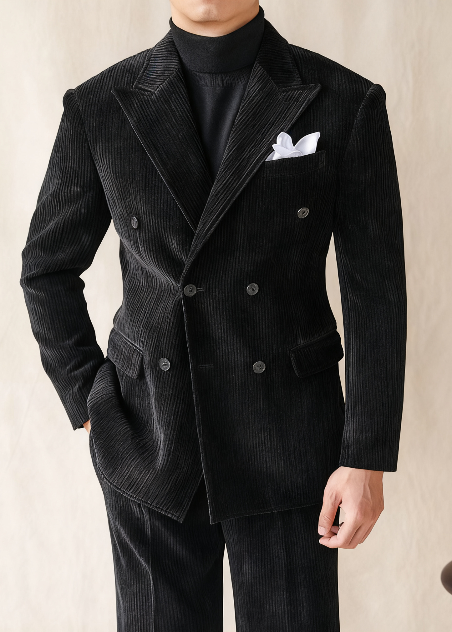 Naples Italian Slim Corduroy Blazer