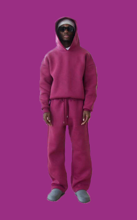 Men’s Streetwear Fleece Pullover Hoodie &amp; Jogger Set