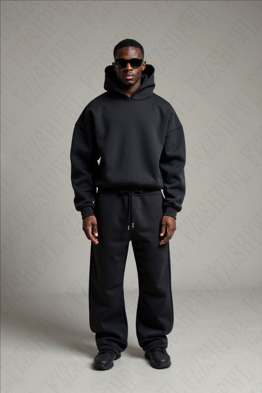 Men’s Streetwear Fleece Pullover Hoodie &amp; Jogger Set