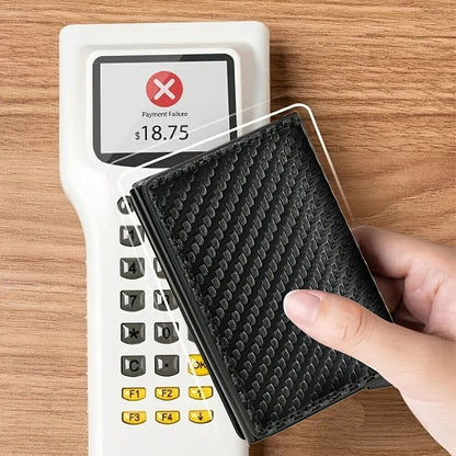 Carbon fiber anti-theft double-layer card holder/wallet (can hold multiple cards)