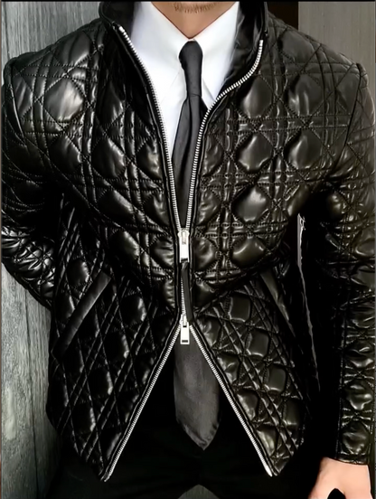 Fashionable genuine leather jacket