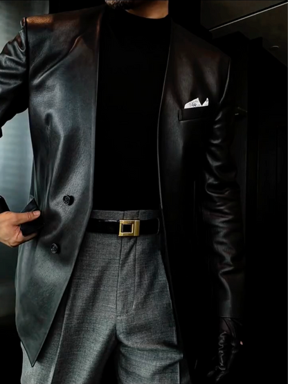 Fashionable genuine leather jacket