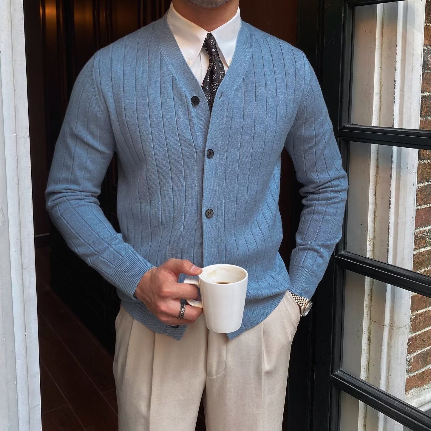 Everyday Button-Up Knit Cardigan Classic