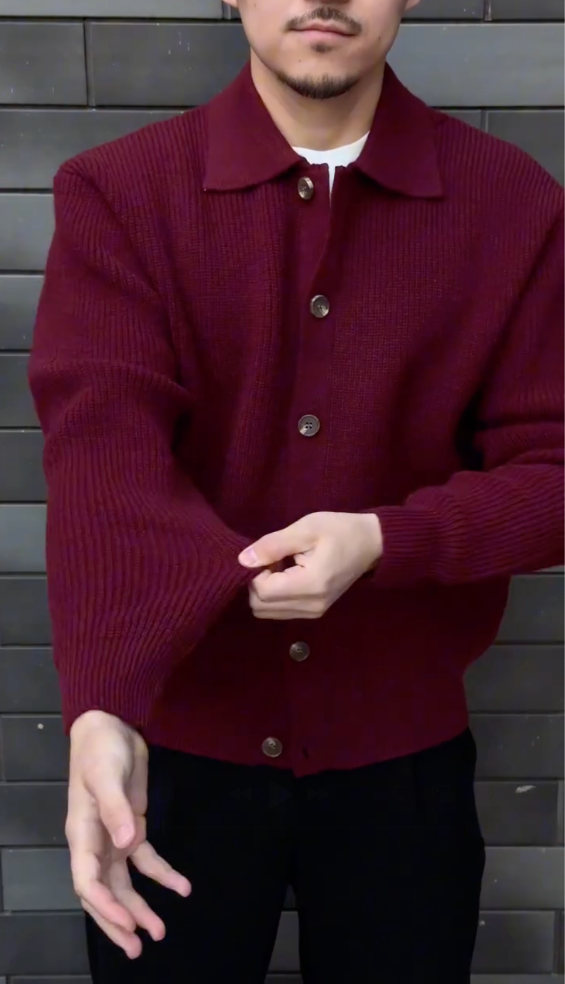 All season Essential - Knit Collar Cardigan