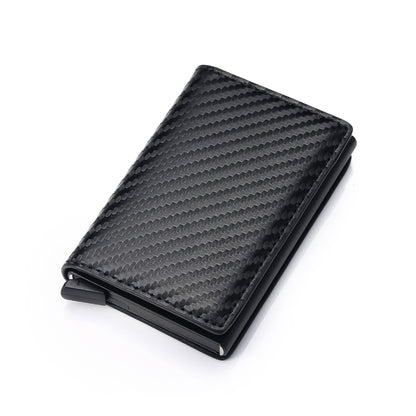 Carbon fiber anti-theft double-layer card holder/wallet (can hold multiple cards)