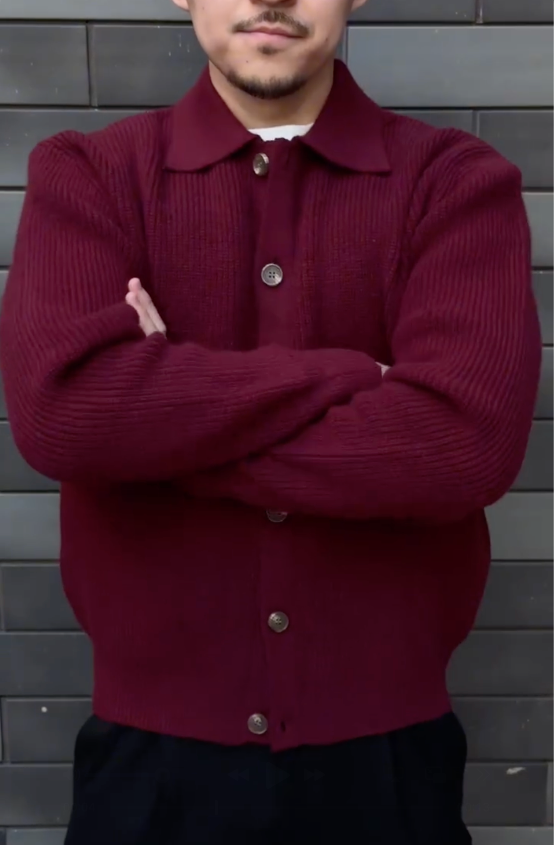 All season Essential - Knit Collar Cardigan