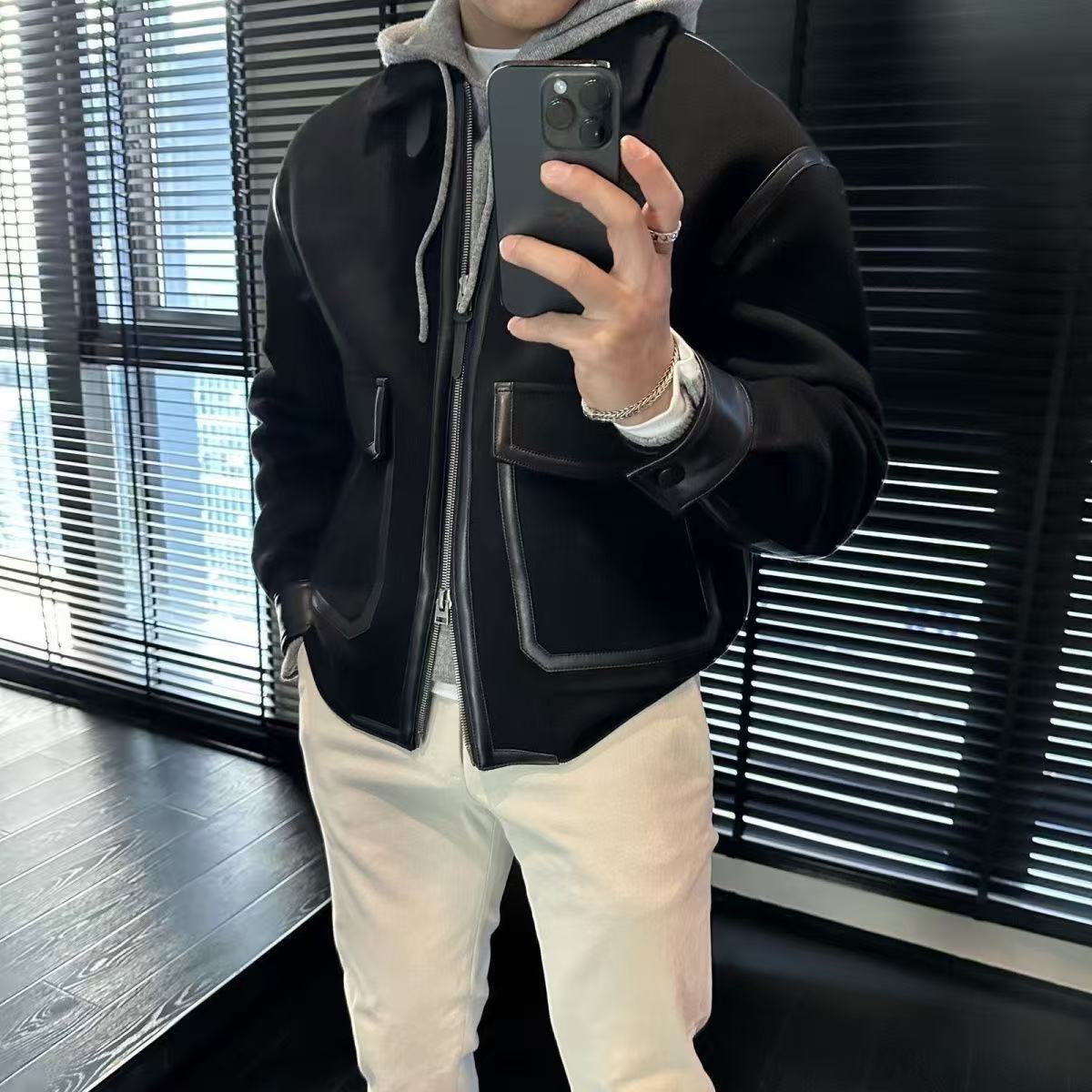 Cozy Urban Classic Wool Jacket（Fleece-lined and thickened）