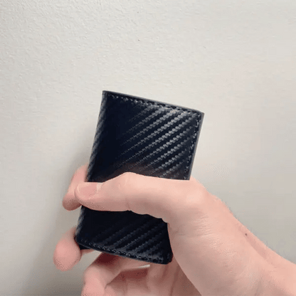Carbon fiber anti-theft double-layer card holder/wallet (can hold multiple cards)